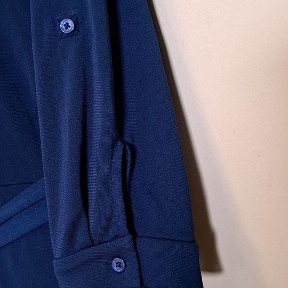 Alfani Tie Waist Shirt dress Navy Small - Picture 6 of 11